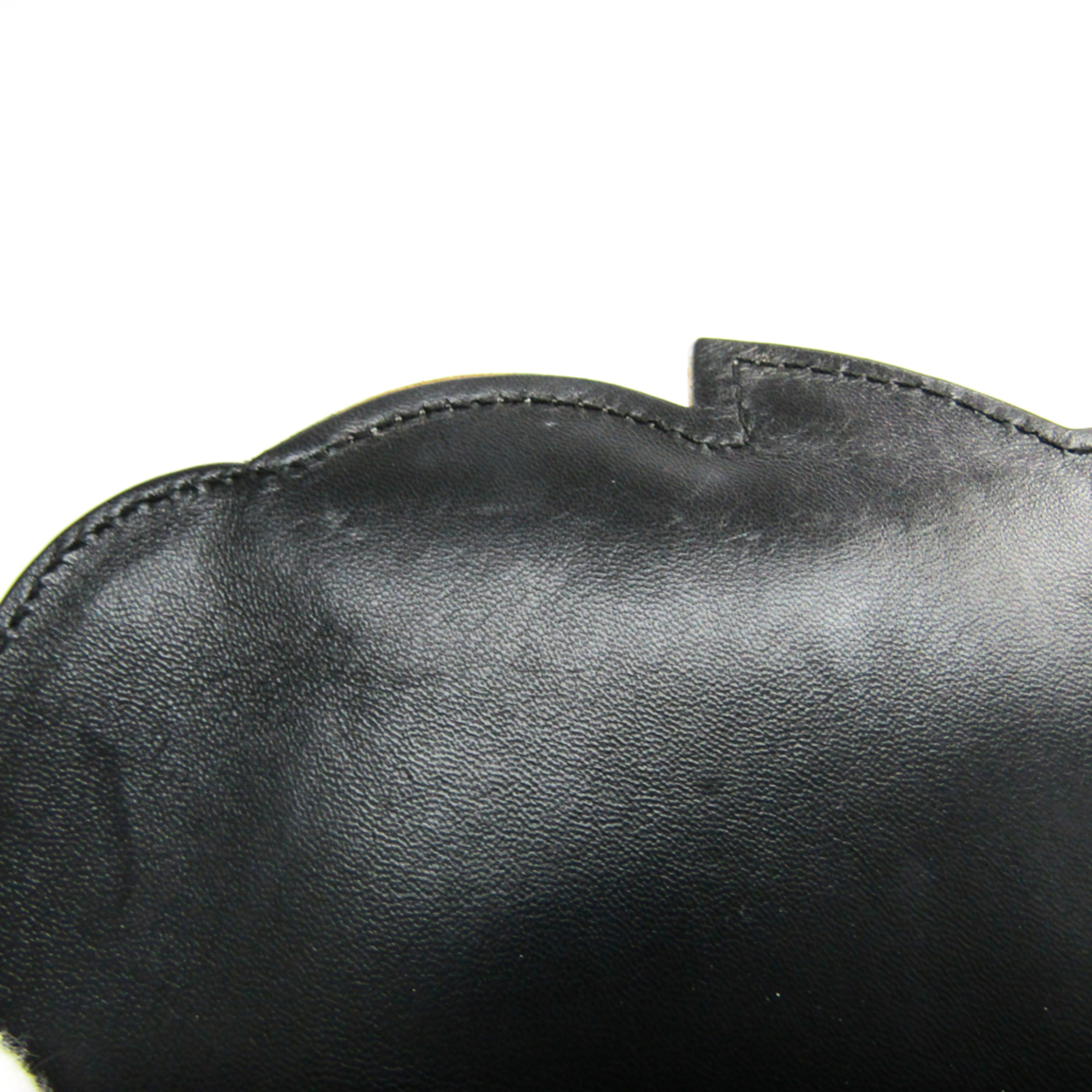 Chanel Symbol 5 Leather,Canvas Shoulder Bag Black,White