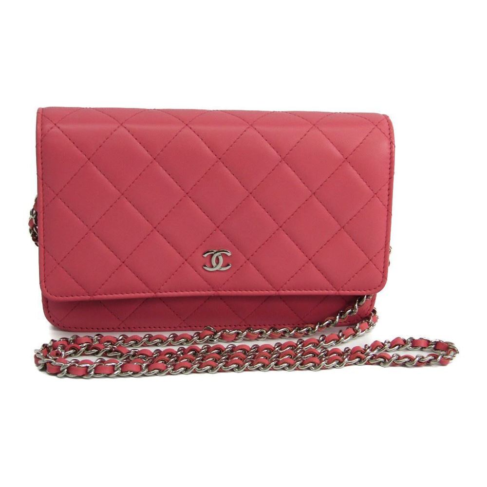 chanel wallet on chain red