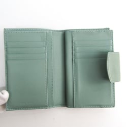 Celine Strap Large Multifunction 104873 Women's  Calfskin Wallet (bi-fold) Light Green