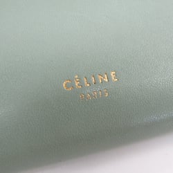 Celine Strap Large Multifunction 104873 Women's  Calfskin Wallet (bi-fold) Light Green