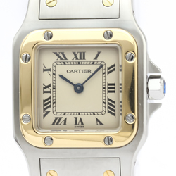 CARTIER Santos Galbee 18K Gold Steel Quartz Ladies Watch