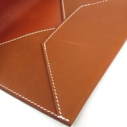 Hermes Envelope Barenia Leather Card Case Brown