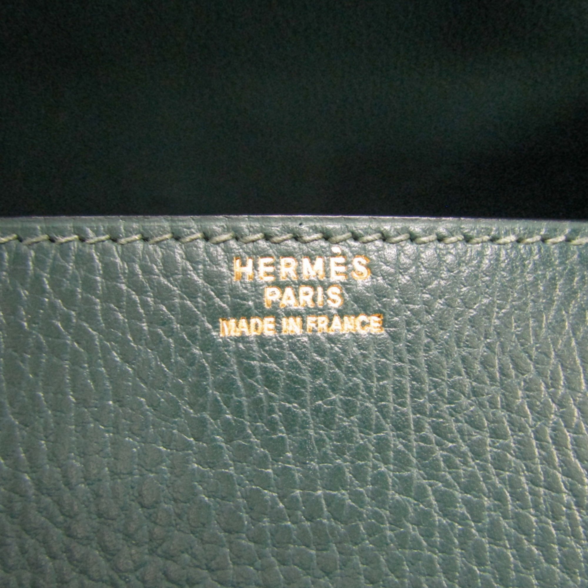 Hermes Drag Voyage 55 Men's Ardennes Leather Handbag Green