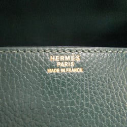 Hermes Drag Voyage 55 Men's Ardennes Leather Handbag Green