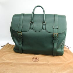 Hermes Drag Voyage 55 Men's Ardennes Leather Handbag Green