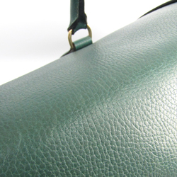 Hermes Drag Voyage 55 Men's Ardennes Leather Handbag Green