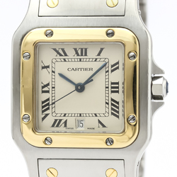 Cartier Santos Galbee Quartz Stainless Steel,Yellow Gold (18K) Men's Dress Watch 187901