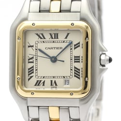 CARTIER Panthere 18K Gold Steel Quartz Mid Size Watch 183949