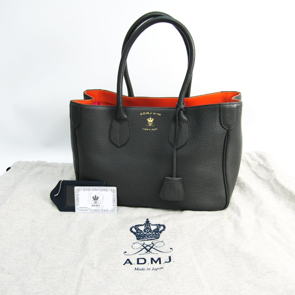 A.D.M.J Women's Leather Handbag Dark Gray,Orange | eLADY Globazone