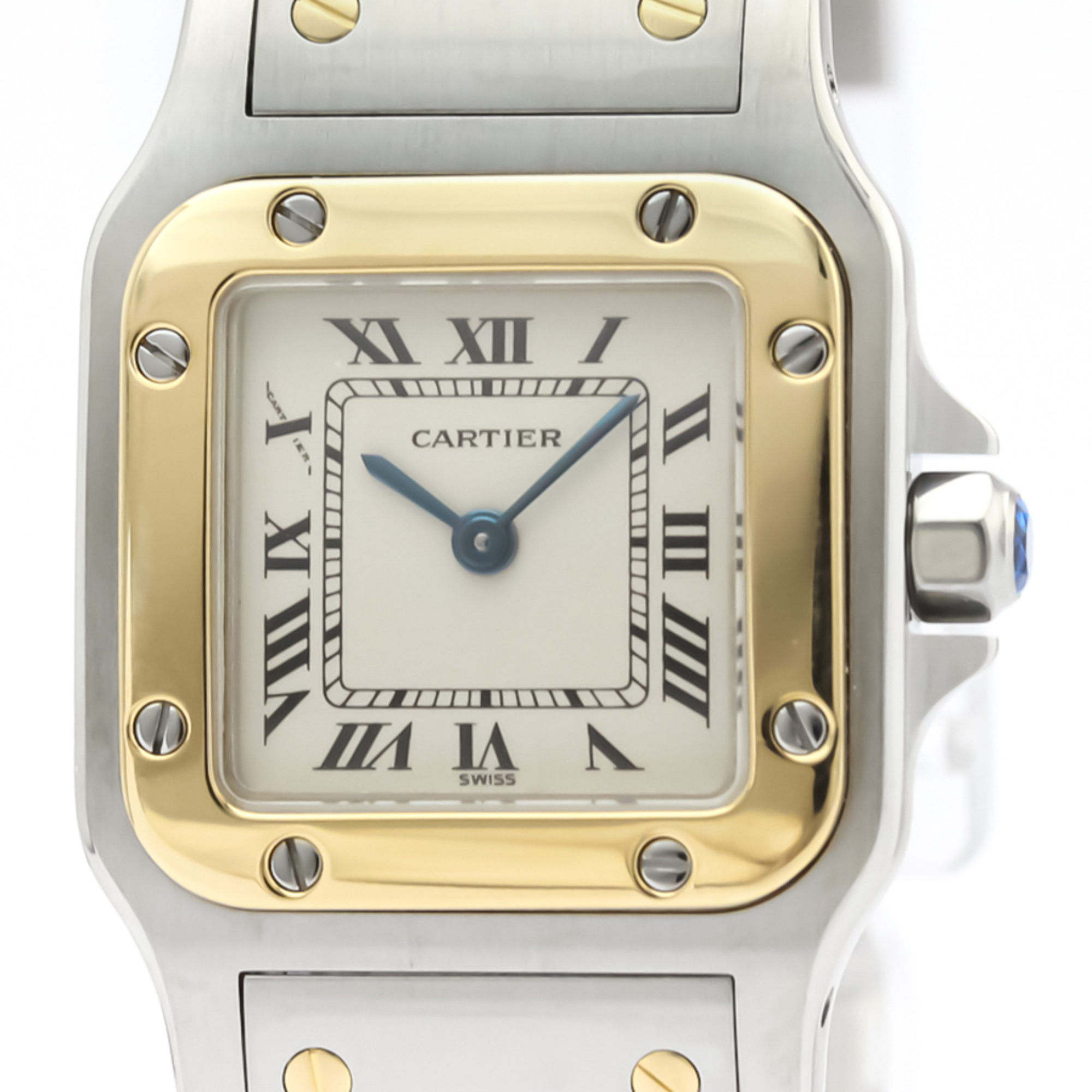 Cartier Santos Galbee Quartz Stainless Steel,Yellow Gold (18K) Women's Dress Watch W20012C4