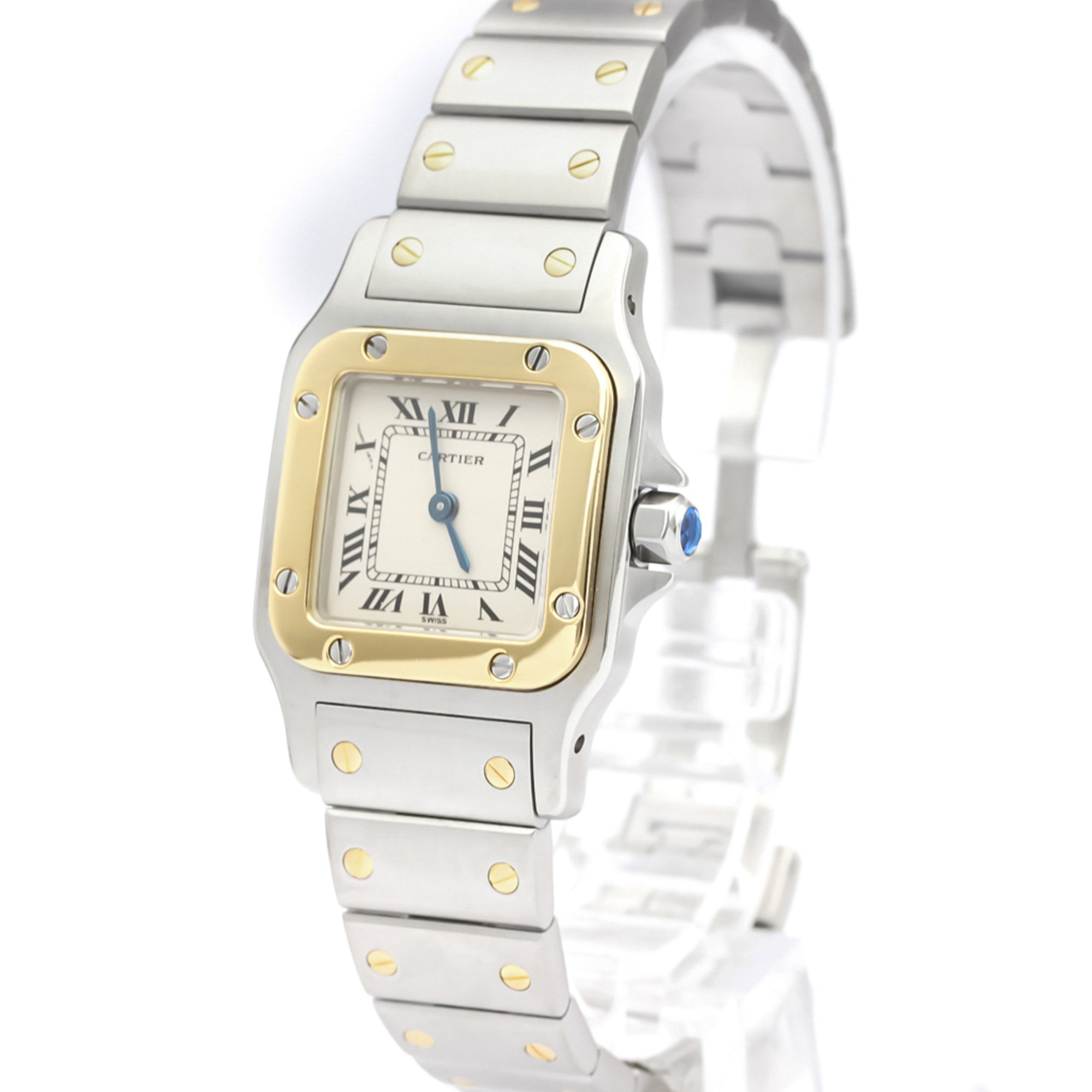 Cartier Santos Galbee Quartz Stainless Steel,Yellow Gold (18K) Women's Dress Watch W20012C4