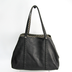 Bottega Veneta Medium Tote Reversible 547381 Women's Leather,Nylon Tote Bag Black