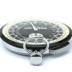 Breitling Chrono Slide 1577 Stainless Steel Mechanical Pocket Watch Black