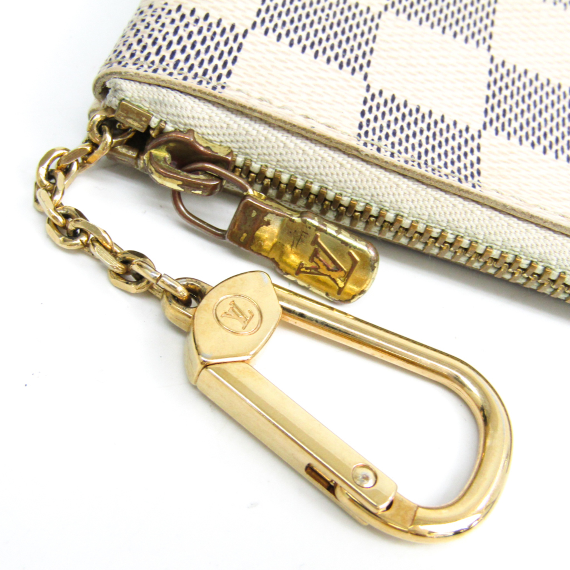 Louis Vuitton Damier Azur Key Pouch N62659 Women's Damier Canvas Coin Purse/coin Case Azur