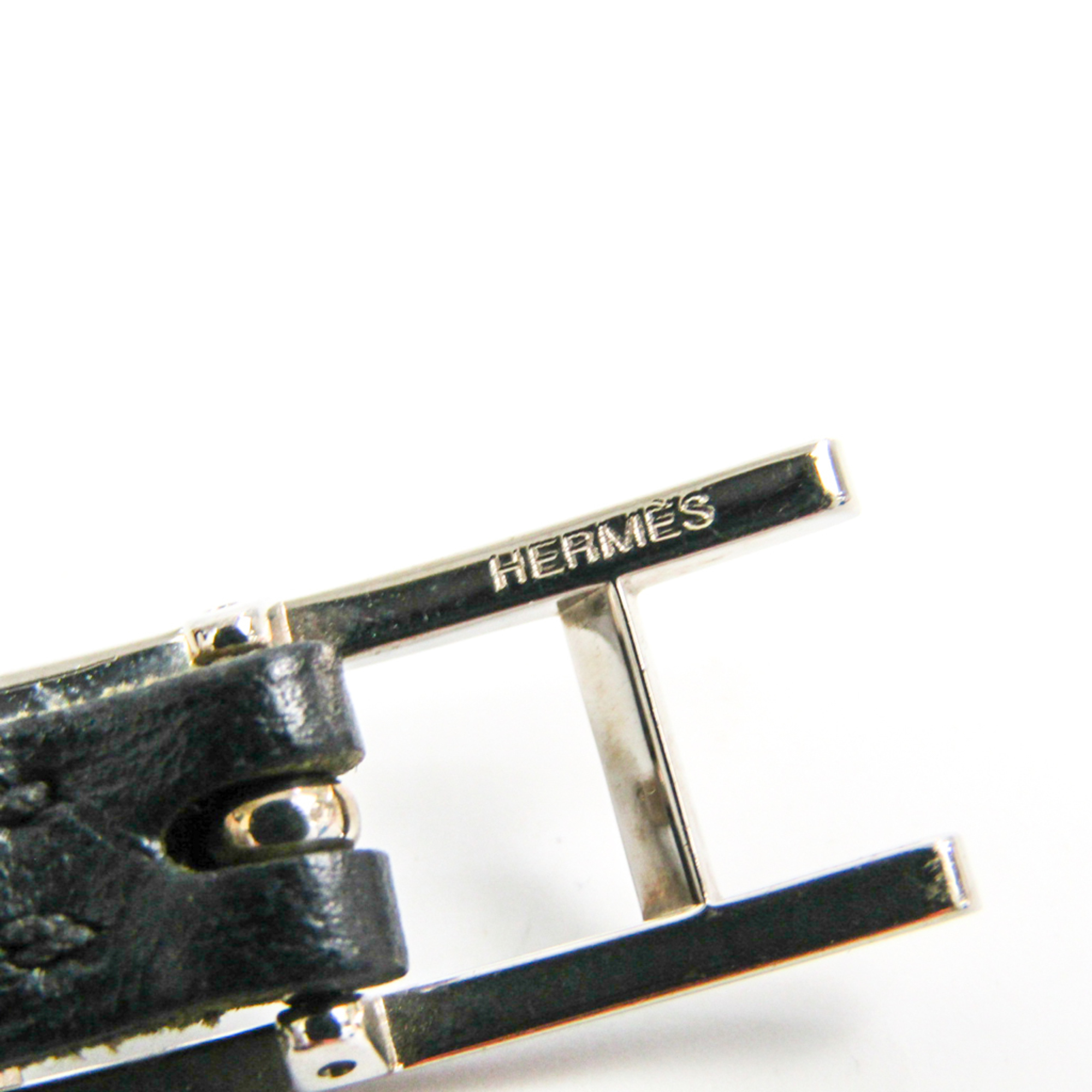 Hermes Hapi III Leather Unisex Choker Necklace (Black)