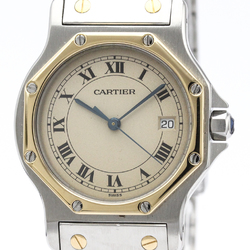 Cartier Santos Octagon Quartz Stainless Steel,Yellow Gold (18K) Women's Dress Watch 187902