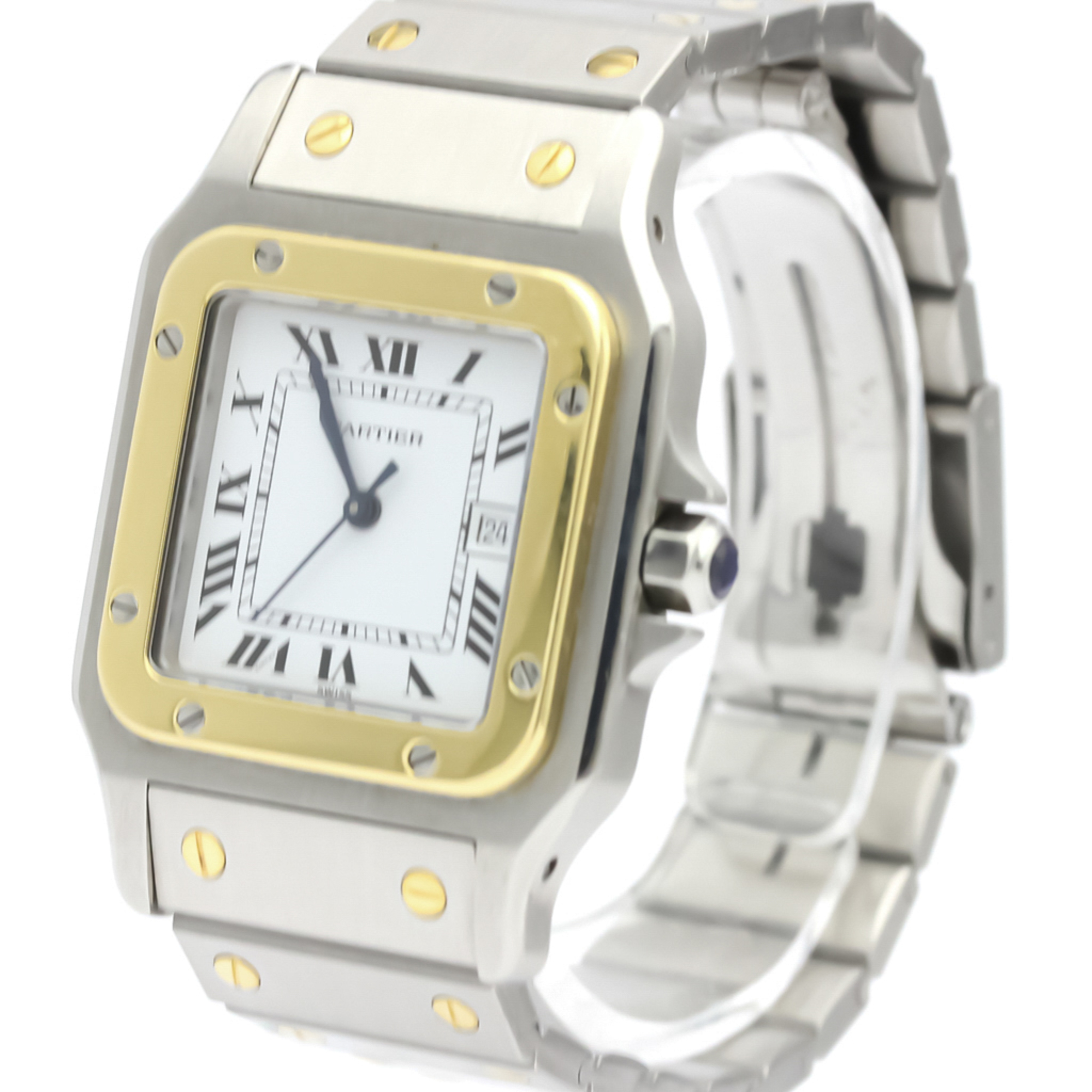 Cartier Santos Galbee Automatic Stainless Steel,Yellow Gold (18K) Men's Dress Watch -