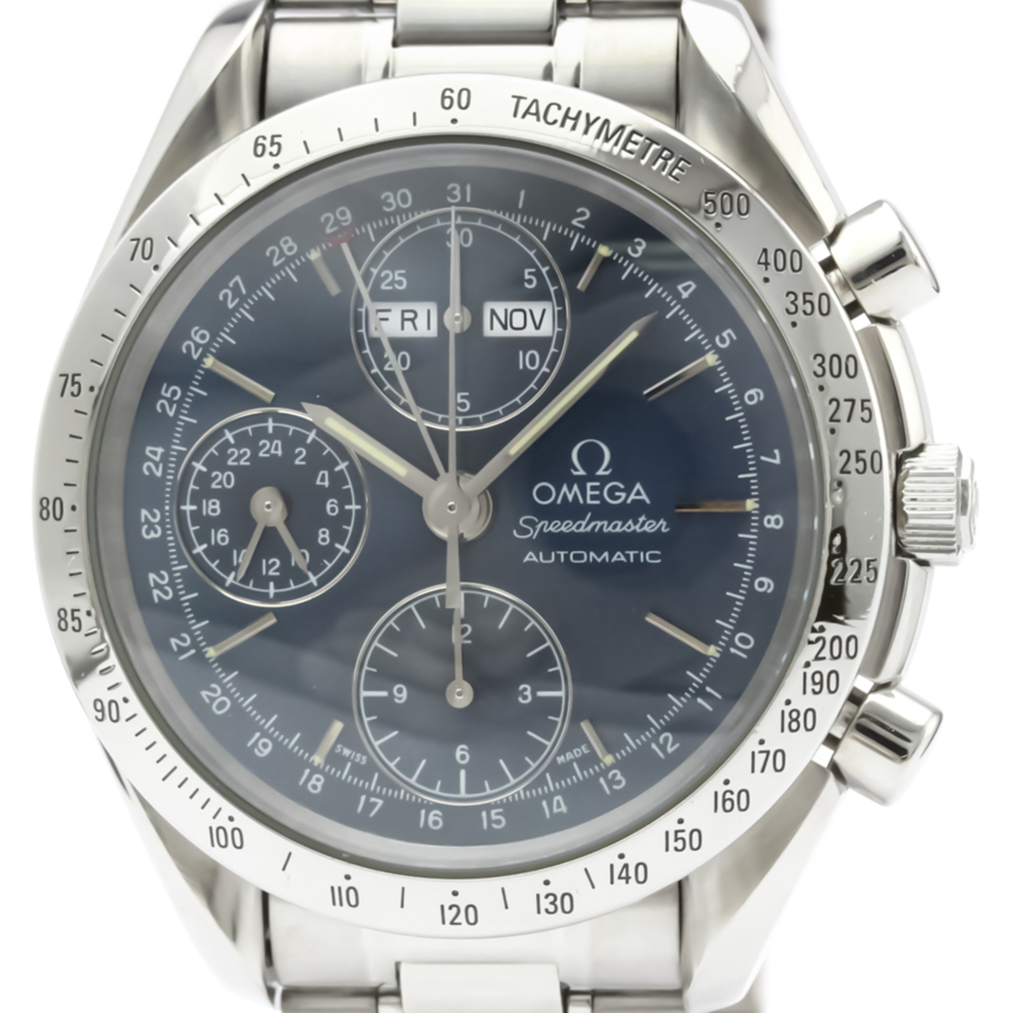 OMEGA Speedmaster Triple Date Steel Automatic Watch 3521.80