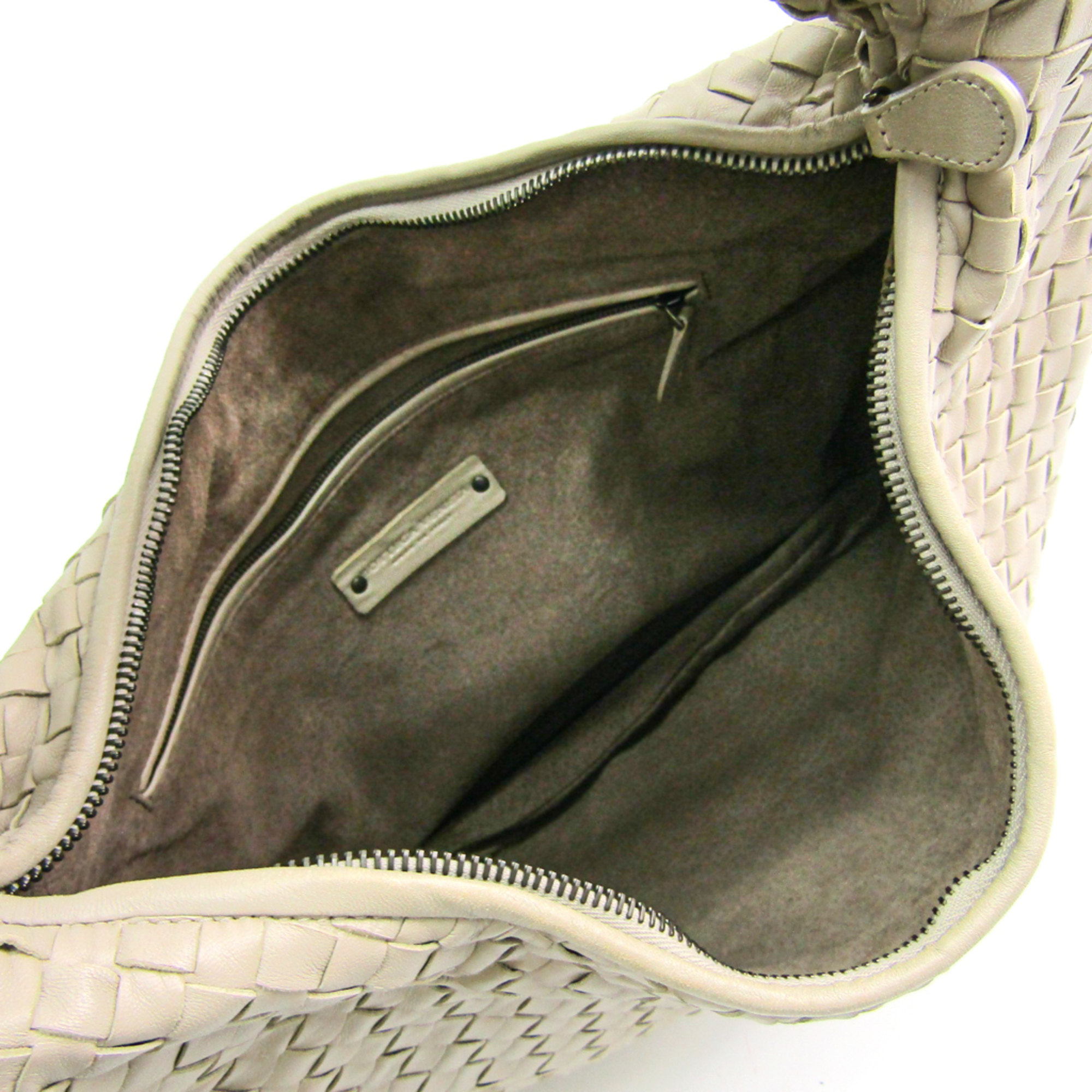 Bottega Veneta Intrecciato Intrecciato Handbag Gray Beige
