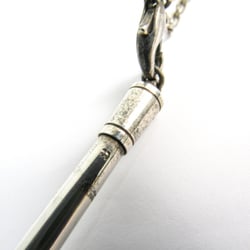 Hermes  With Chain Silver Ballpoint Pen (Black Ink)