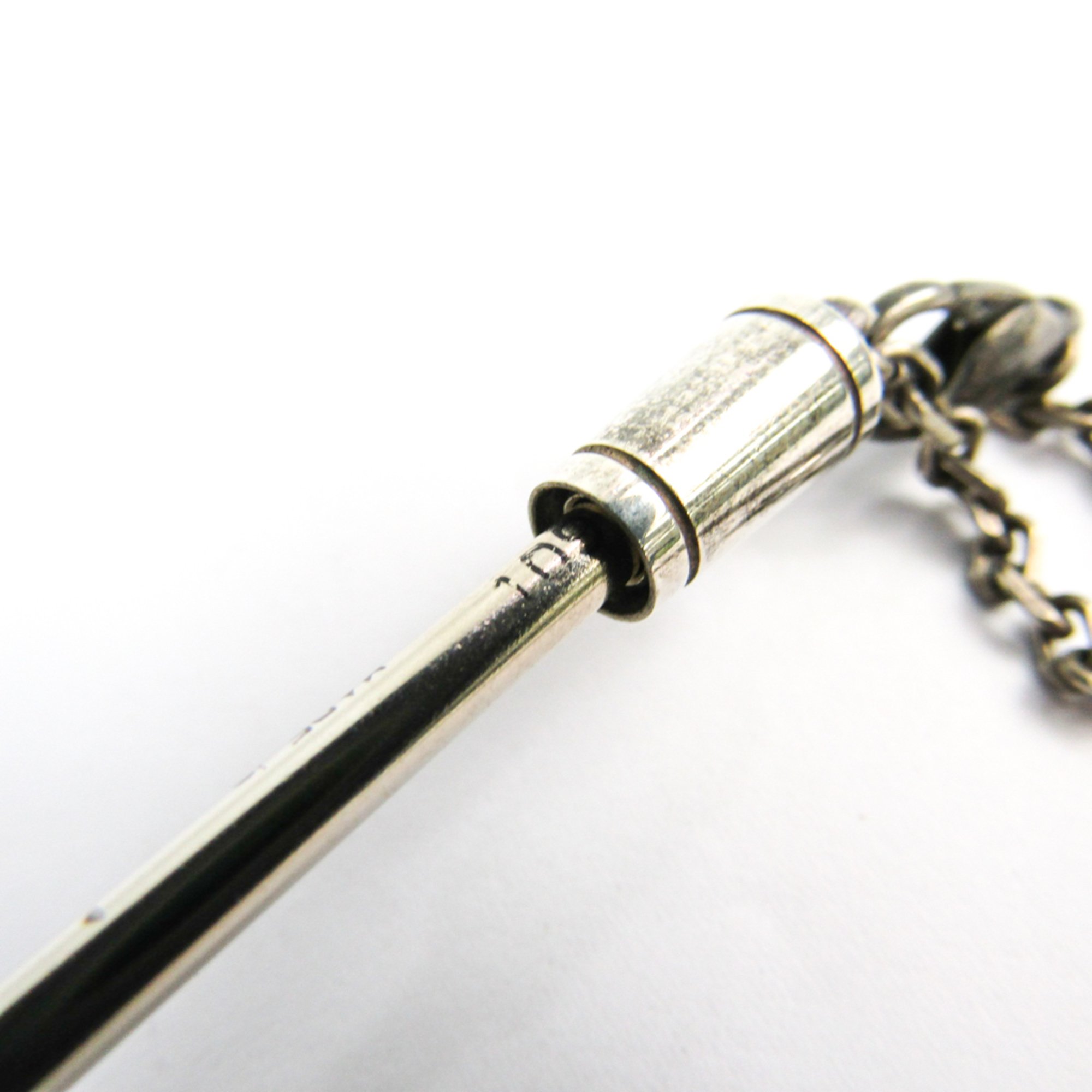 Hermes  With Chain Silver Ballpoint Pen (Black Ink)