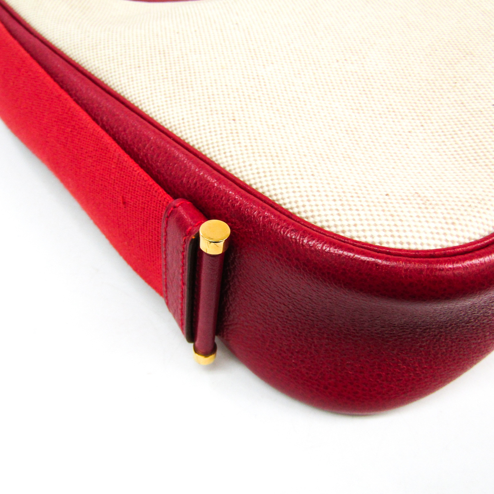 Tsako Hermes Toile and Red Leather Bag - It's All Goode