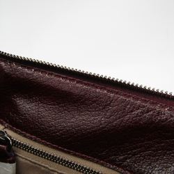 Burberry PVC,Leather Handbag Beige,Bordeaux Brown