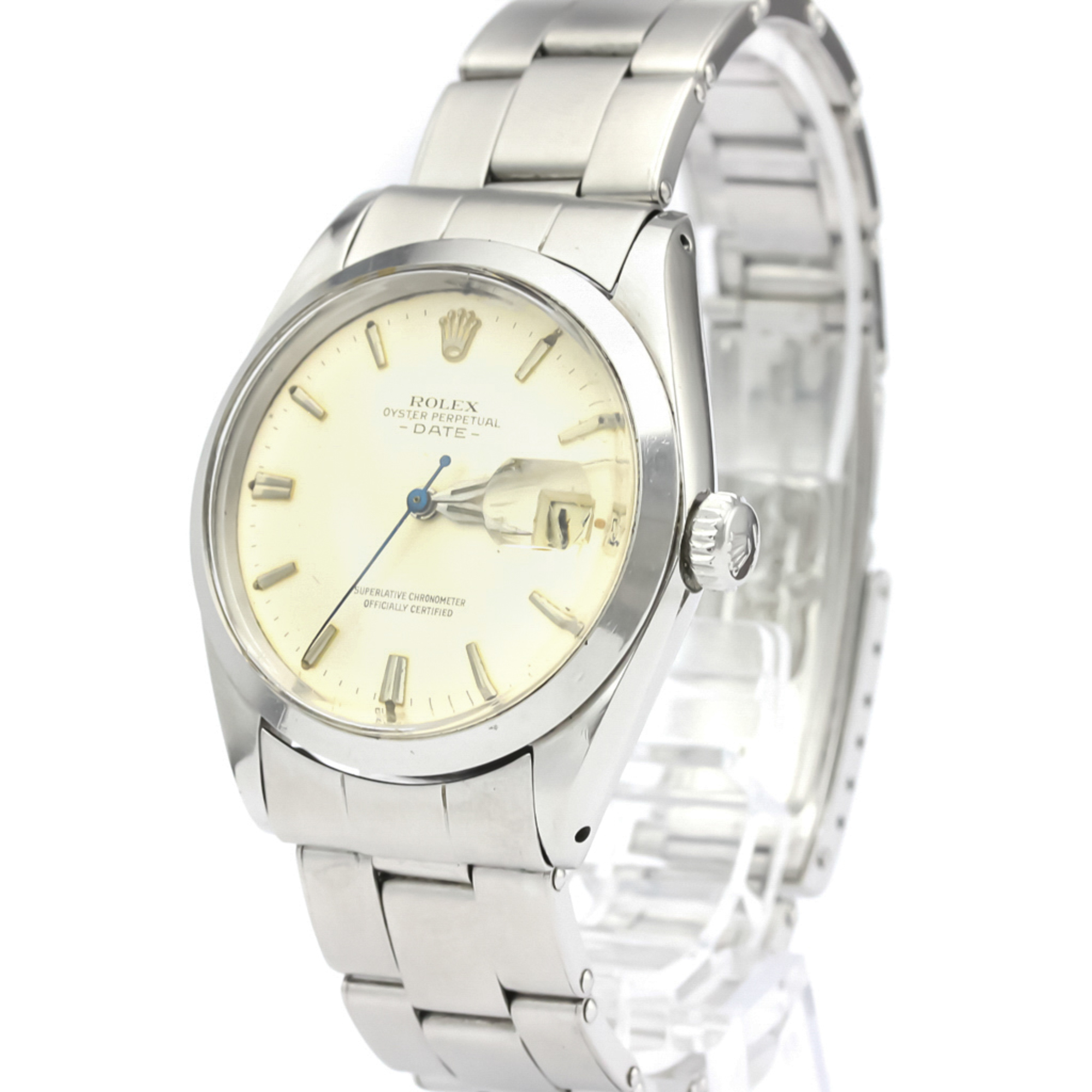 ROLEX Oyster Perpetual Date 1500 Steel Automatic Mens Watch