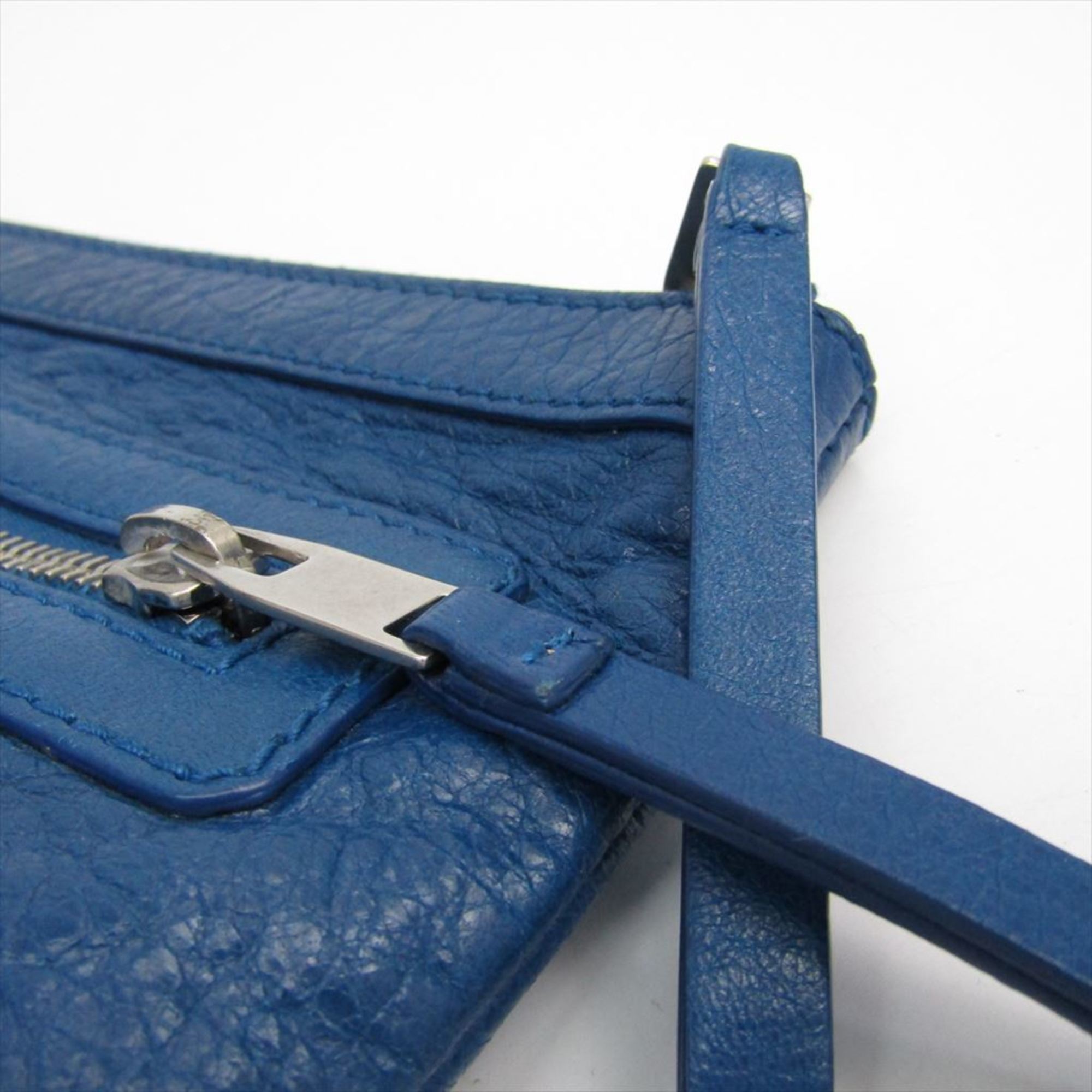 Balenciaga 273023 Leather Clutch Bag Blue