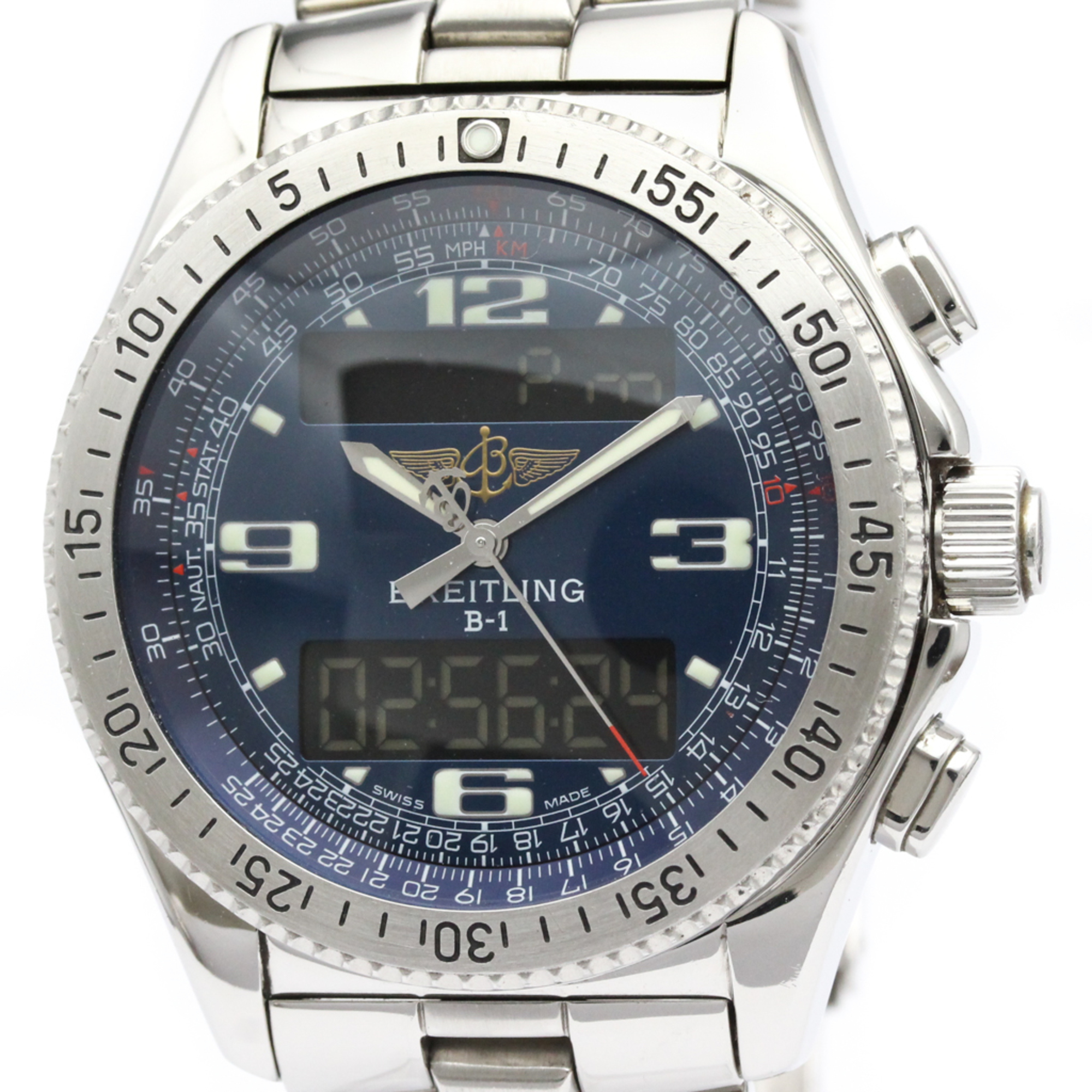 BREITLING Professional B-1 Steel Quartz Mens Watch A68362