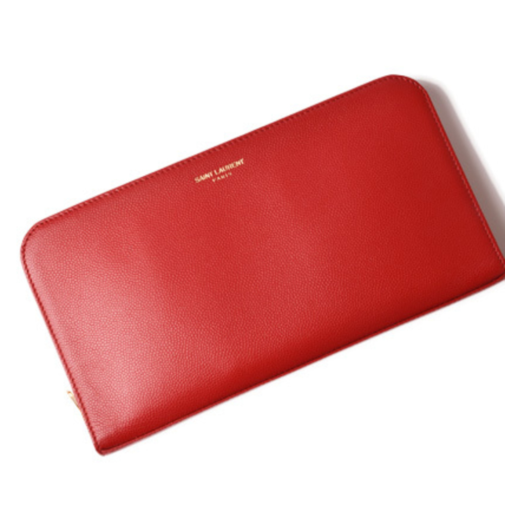 YSL Red Leather Compact Wallet – The Luxury Lady