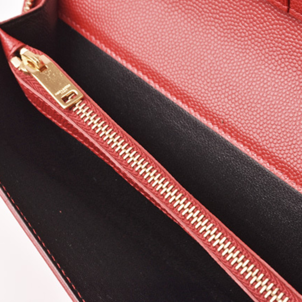 YSL Red Leather Compact Wallet – The Luxury Lady