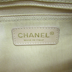 Chanel Caviar Skin Women's Caviar Leather Shoulder Bag Beige