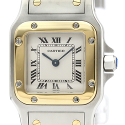 CARTIER Santos Galbee 18K Gold Steel Quartz Ladies Watch