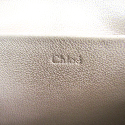 Chloé Ribbon Motif 3S0321 Leather Shoulder Bag Black,Gray