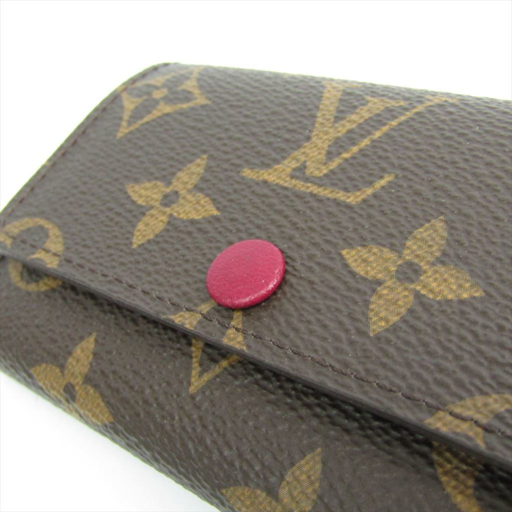 Louis Vuitton Monogram Women's Monogram Key Case Fuchsia 6 Key Holder M60701