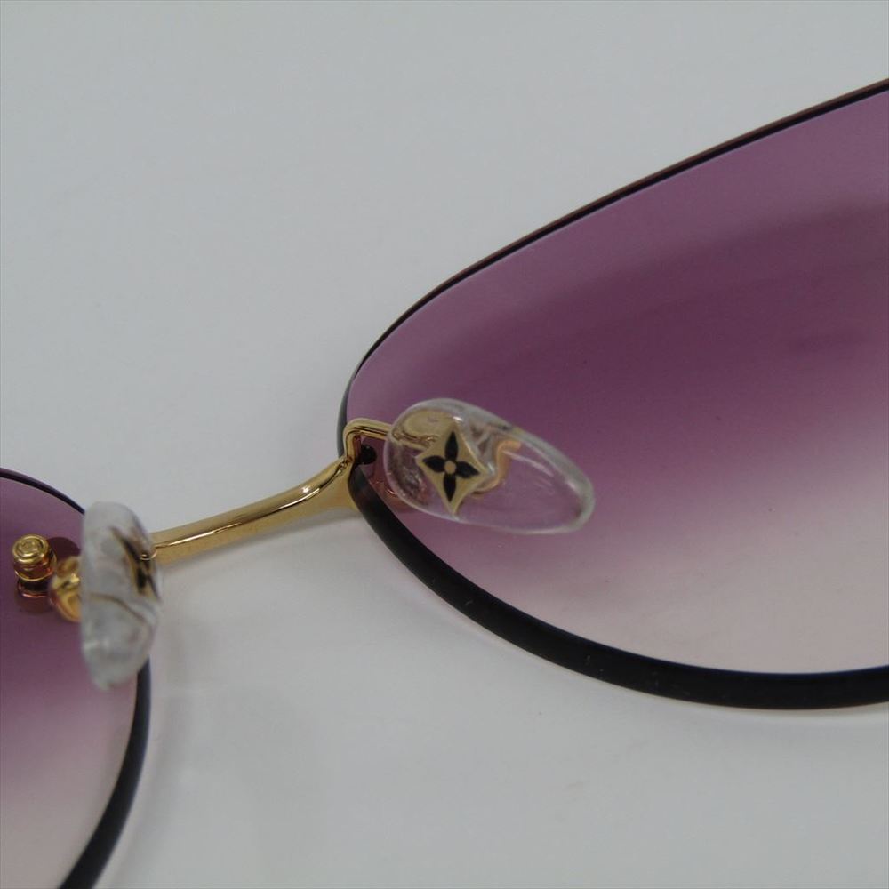 Louis Vuitton Desmayo Gold Frame And Floral Cutout cat Eye