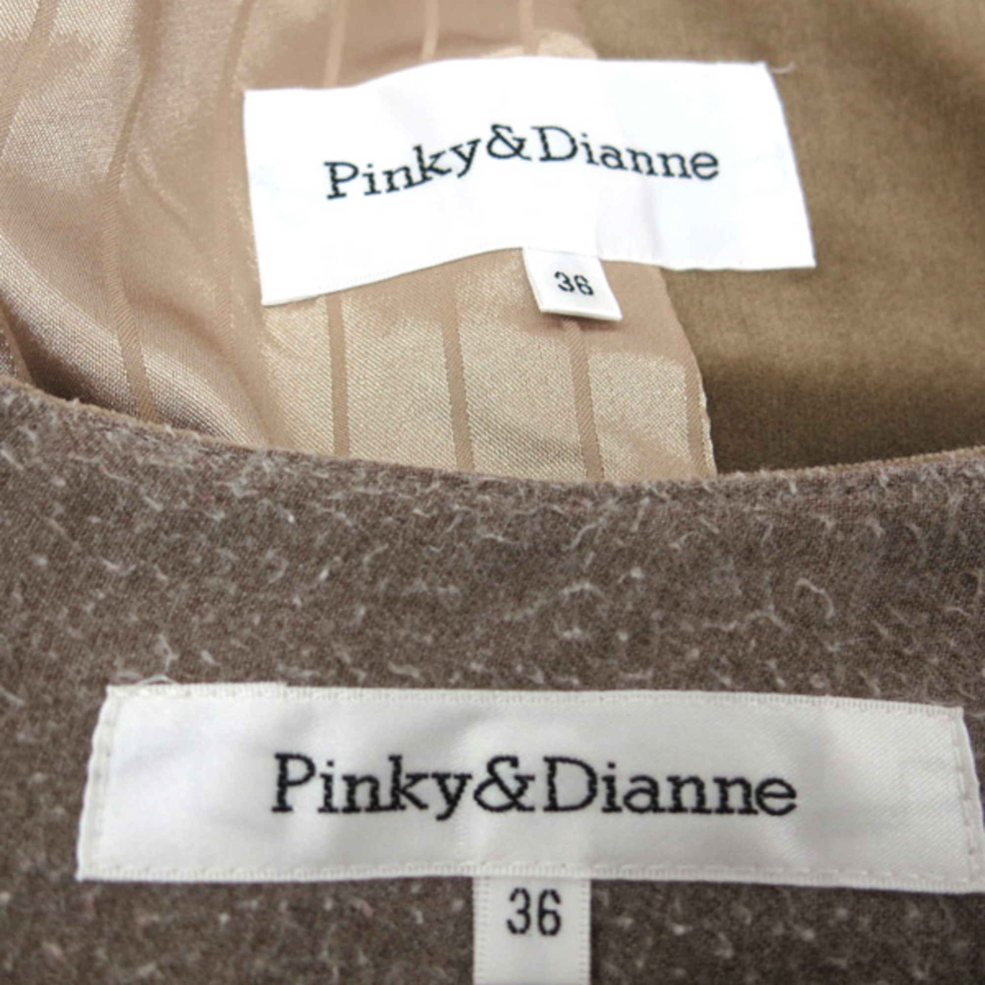 Pinky&Dianne SKIRT SUIT COTTON/POLYURETHANE BEIGE LADIES 36 JPN