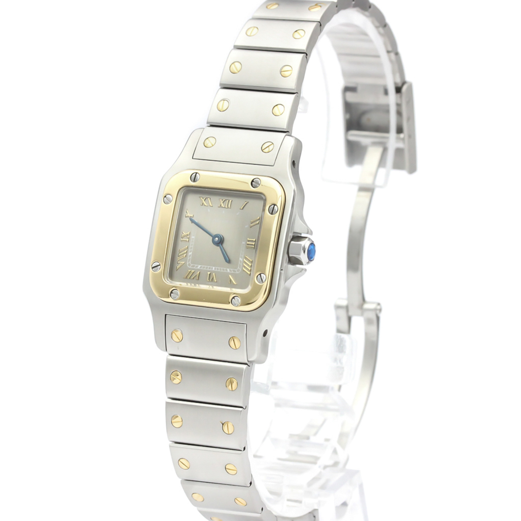 Cartier Santos Galbee Quartz Stainless Steel,Yellow Gold (18K) Women's Dress Watch