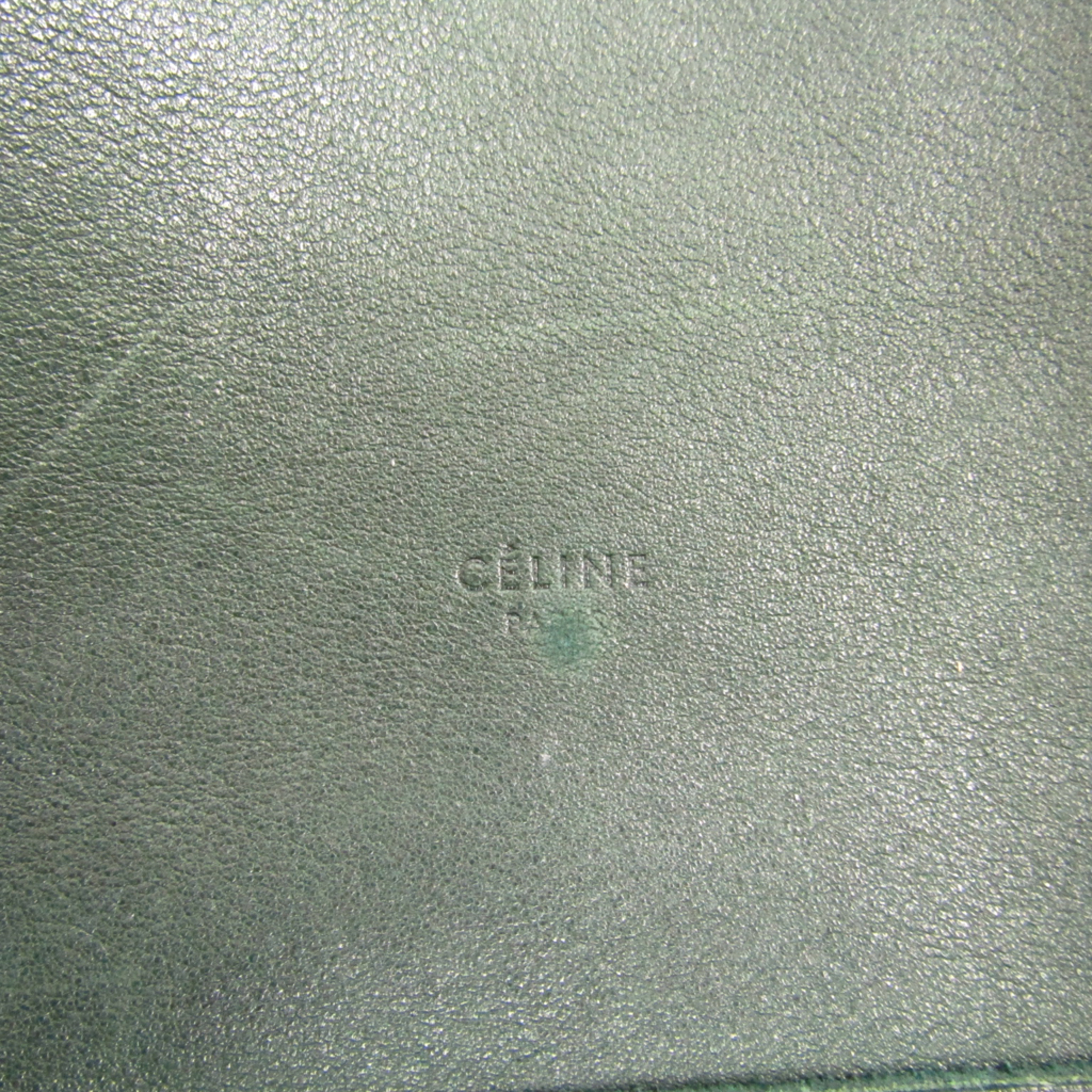 Celine Big Bag Medium Leather Handbag Dark Green