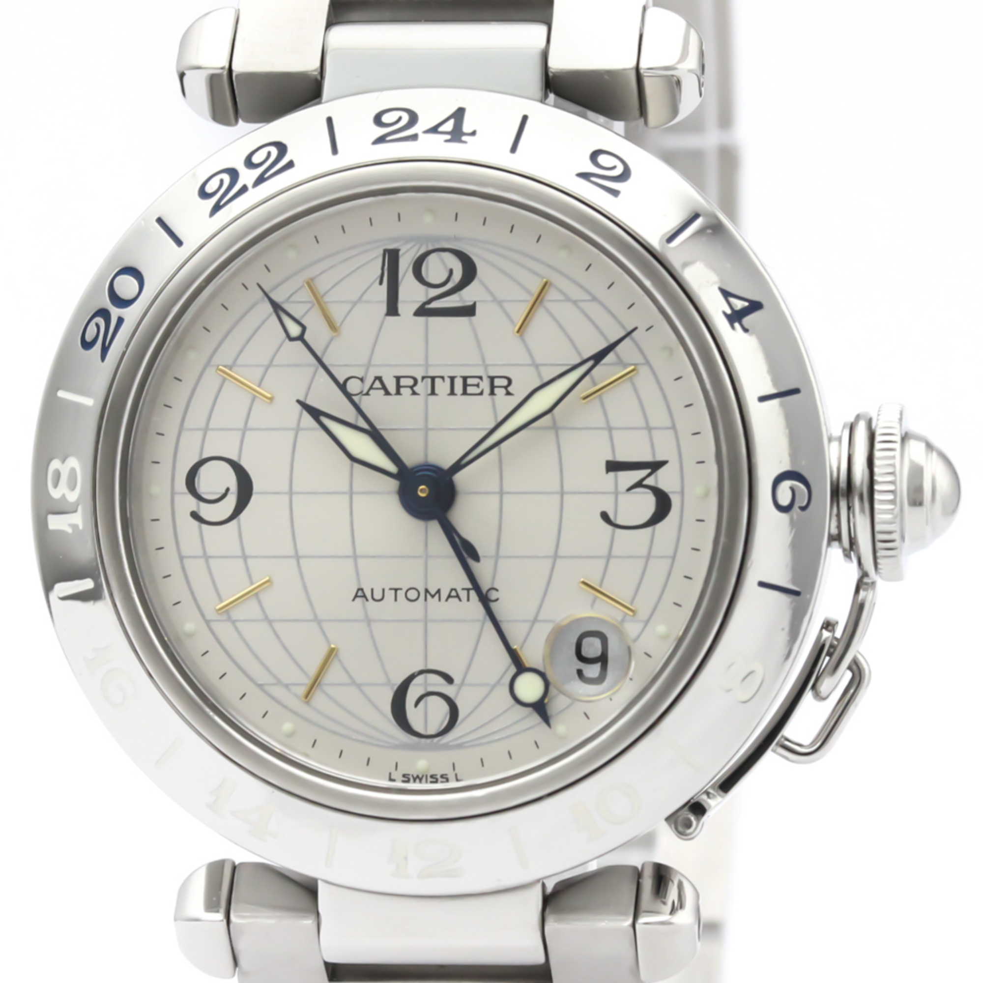 CARTIER Pasha C Meridian Steel Automatic Unisex Watch W31029M7