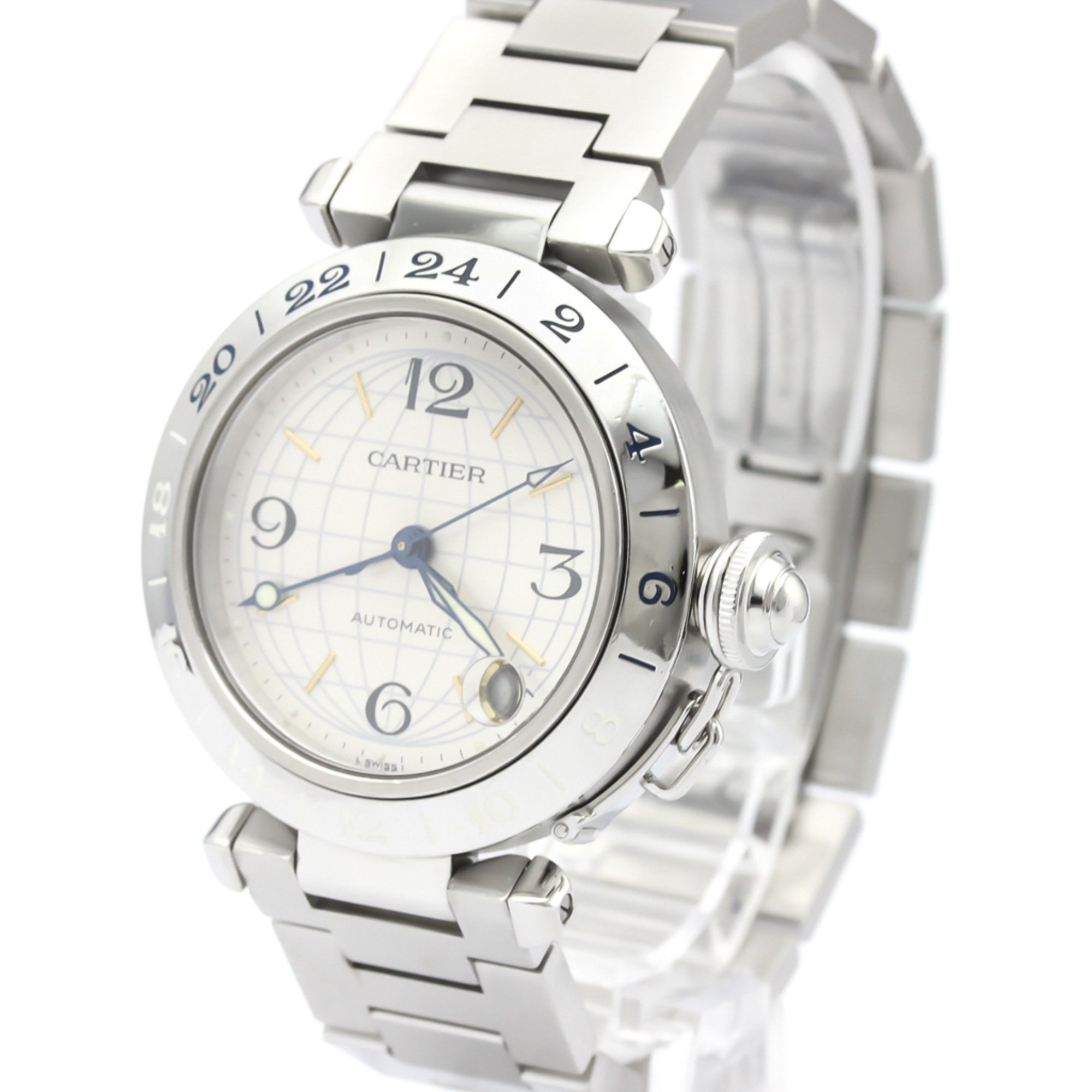 CARTIER Pasha C Meridian Steel Automatic Unisex Watch W31029M7