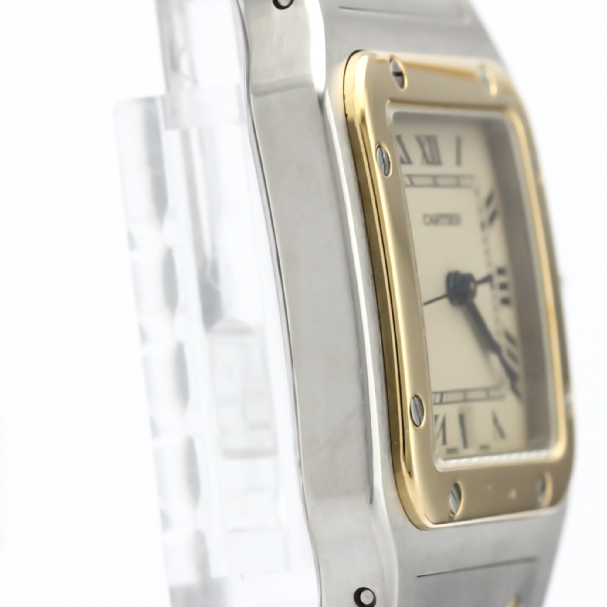 Cartier Santos Galbee Quartz Stainless Steel,Yellow Gold (18K) Men's Dress Watch 187901