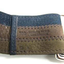 Hermes Unisex Leather Belt Brown,Dark Green,Navy 100