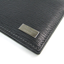 Salvatore Ferragamo Logo Plate 667069 Women's  Calfskin Long Bill Wallet (bi-fold) Black