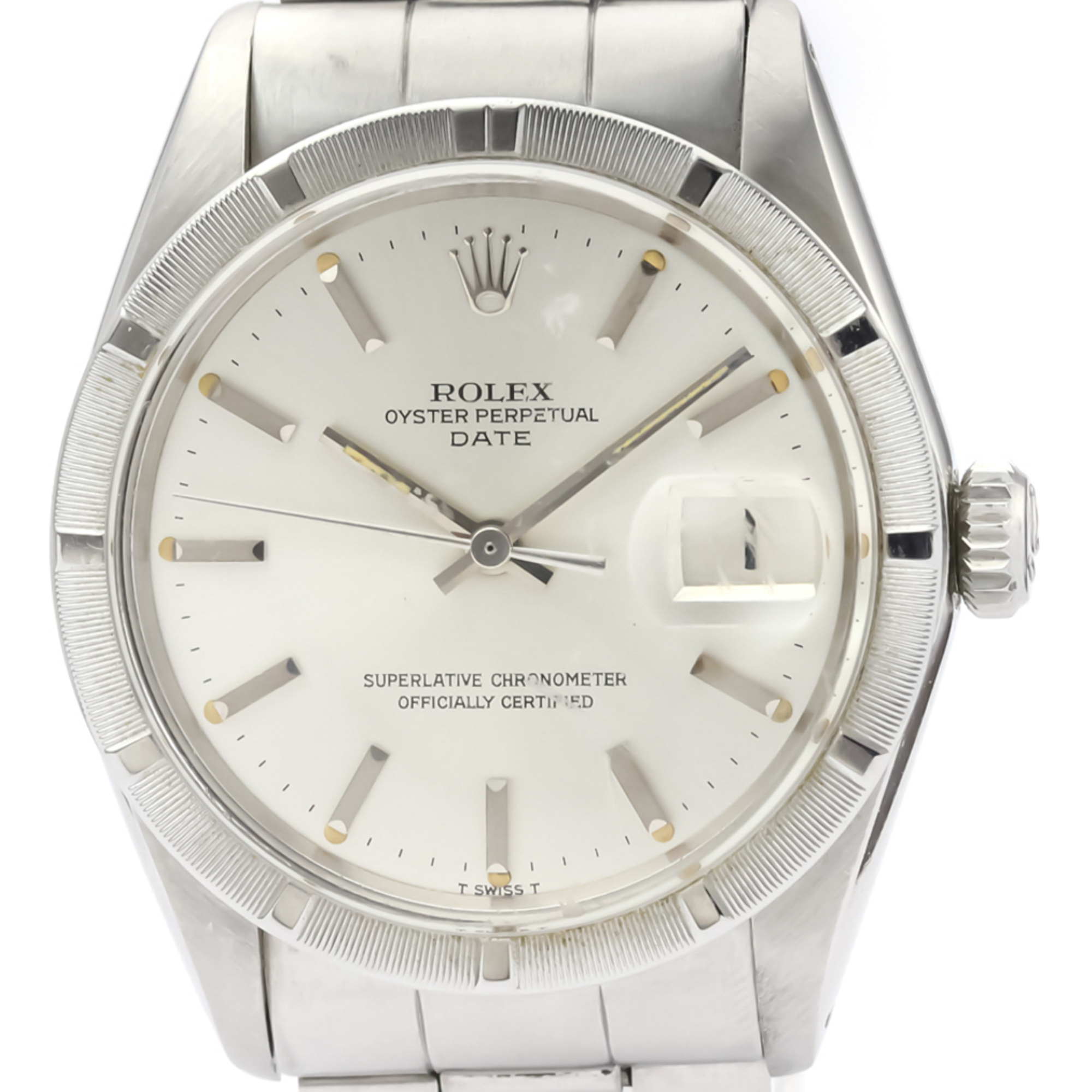 ROLEX Oyster Perpetual Date 1501 Steel Automatic Mens Watch