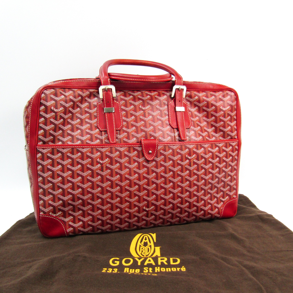 Goyard Red Goyardine Ambassade Mm Briefcase Auction