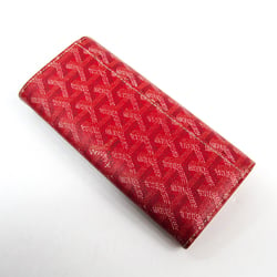 Goyard Varenne Unisex Leather,Canvas Long Wallet (bi-fold) Red