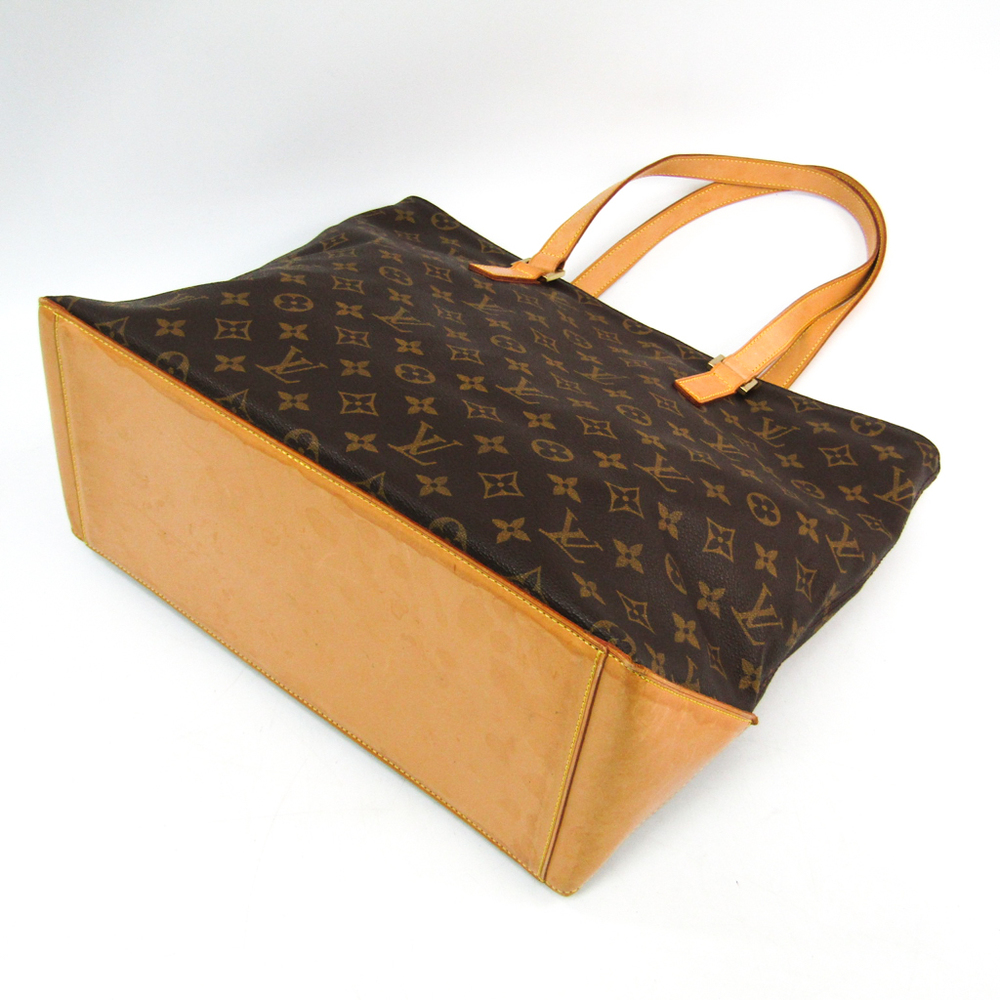 Louis Vuitton Womens Cabas Mezzo Brown Monogram Canvas M51151 Tote Handbag