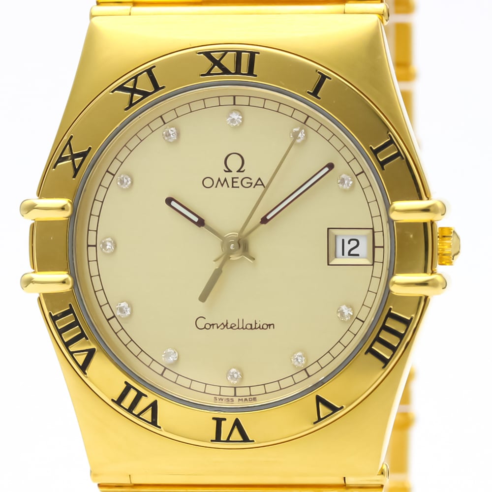 Omega Constellation Quartz Gold Plated Men's Dress Watch 396.1070